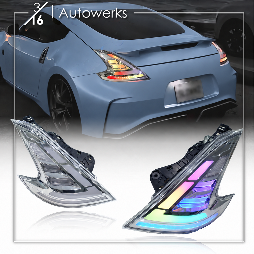 RGB Flow Series Clear Taillights for Nissan 370z Z34 316 Autowerks