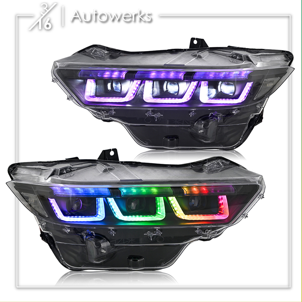 RGB Flow Series Headlights for 2024+ Ford Mustang 316 Autowerks