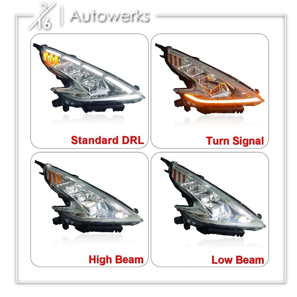 RGB Flow Series Chrome Headlights for Nissan 370z Z34 316 Autowerks