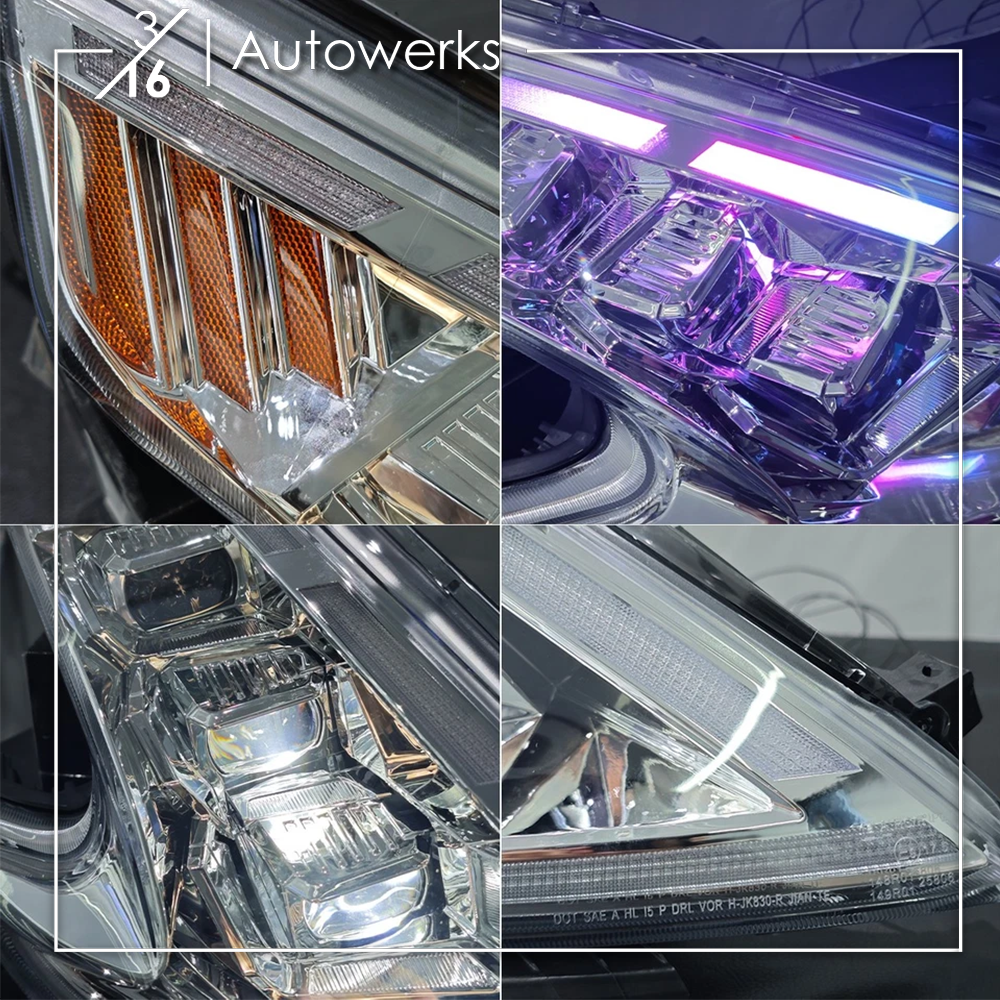 RGB Flow Series Chrome Headlights for Nissan 370z Z34 316 Autowerks