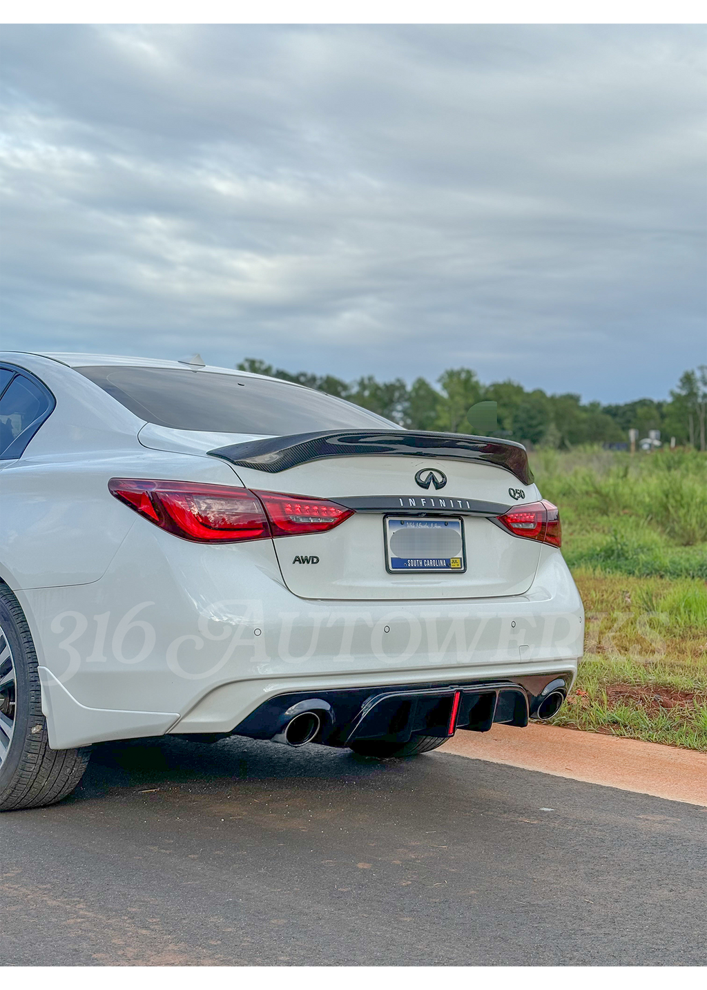 V2 Rear Diffuser for Infiniti Q50