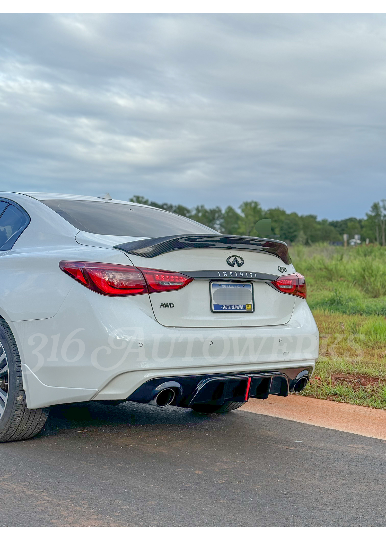 V2 Rear Diffuser for Infiniti Q50